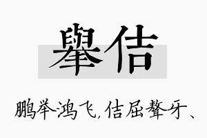 举佶名字的寓意及含义