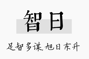 智日名字的寓意及含义