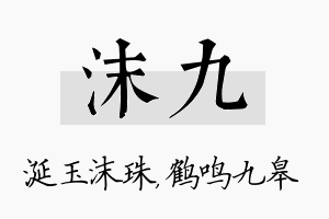 沫九名字的寓意及含义