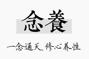 念养名字的寓意及含义