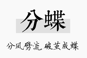 分蝶名字的寓意及含义