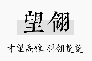 望翎名字的寓意及含义