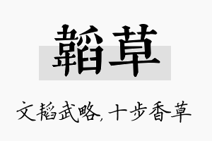 韬草名字的寓意及含义