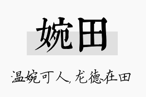 婉田名字的寓意及含义