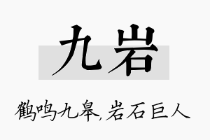 九岩名字的寓意及含义