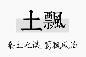 土飘名字的寓意及含义