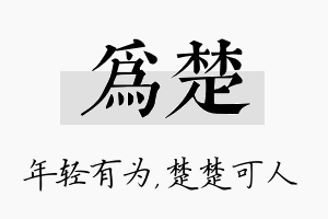 为楚名字的寓意及含义