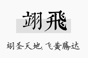 翊飞名字的寓意及含义