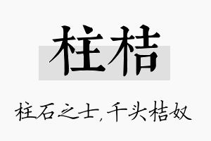 柱桔名字的寓意及含义