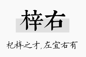 梓右名字的寓意及含义