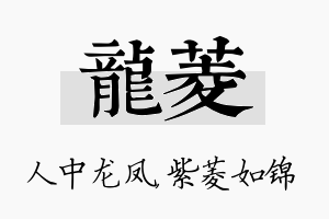 龙菱名字的寓意及含义