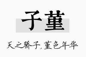 子堇名字的寓意及含义