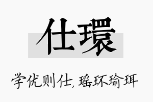 仕环名字的寓意及含义