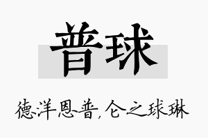 普球名字的寓意及含义