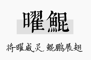 曜鲲名字的寓意及含义