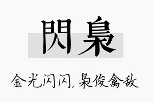 闪枭名字的寓意及含义