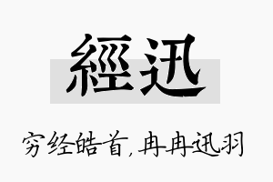 经迅名字的寓意及含义