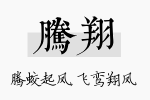 腾翔名字的寓意及含义