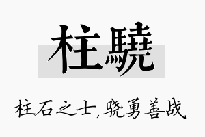 柱骁名字的寓意及含义