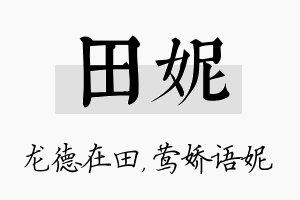 田妮名字的寓意及含义