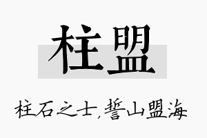 柱盟名字的寓意及含义