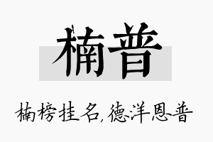 楠普名字的寓意及含义