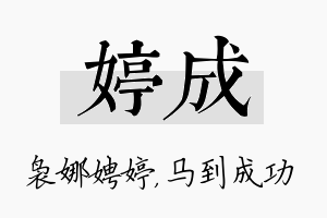 婷成名字的寓意及含义