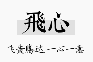 飞心名字的寓意及含义