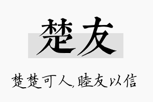 楚友名字的寓意及含义