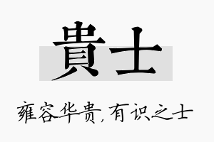 贵士名字的寓意及含义