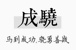 成骁名字的寓意及含义