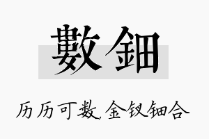 数钿名字的寓意及含义