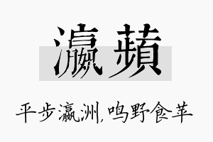 瀛苹名字的寓意及含义