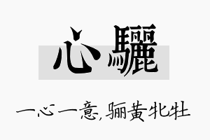 心骊名字的寓意及含义