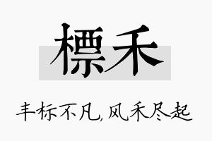 标禾名字的寓意及含义