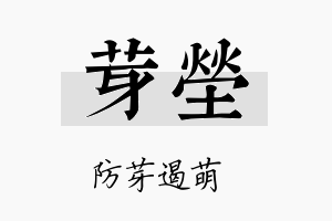 芽茔名字的寓意及含义