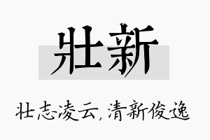 壮新名字的寓意及含义