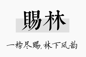 赐林名字的寓意及含义