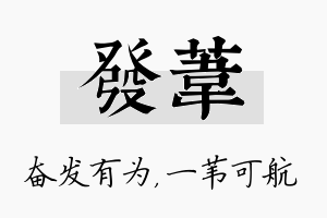 发苇名字的寓意及含义