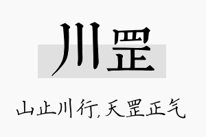 川罡名字的寓意及含义