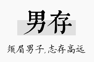 男存名字的寓意及含义