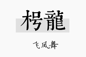 枵龍名字的寓意及含义