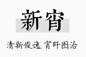 新宵名字的寓意及含义