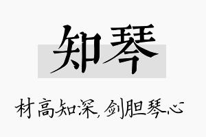 知琴名字的寓意及含义