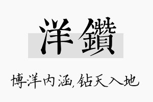 洋钻名字的寓意及含义