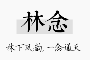 林念名字的寓意及含义