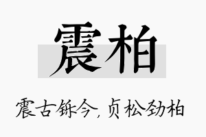 震柏名字的寓意及含义