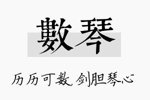 数琴名字的寓意及含义