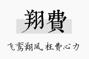 翔费名字的寓意及含义