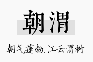 朝渭名字的寓意及含义